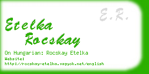 etelka rocskay business card